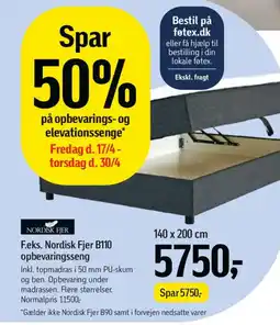 Føtex F.eks. nordisk fjer B110 opbevaringsseng tilbud