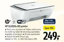 Føtex HP DJ2820e AIO Printer tilbud