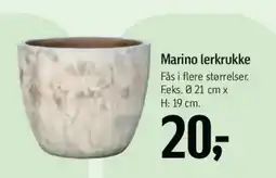Føtex Marino lerkrukke tilbud