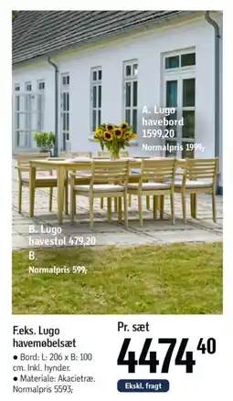 Føtex F.eks. lugo havemøbelsæt tilbud