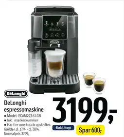 Føtex DeLonghi espressomaskine tilbud