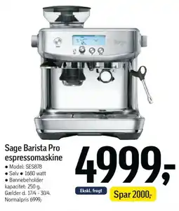 Føtex Sage Barista Pro espressomaskine tilbud