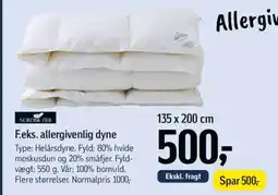 Føtex F.eks. allergivenlig dyne tilbud