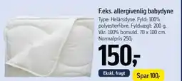 Føtex F.eks. allergivenlig babydyne tilbud