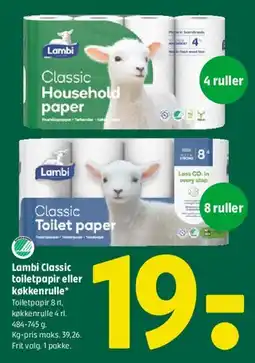 Coop 365 Lambi Classic toiletpapir eller køkkenrulle tilbud