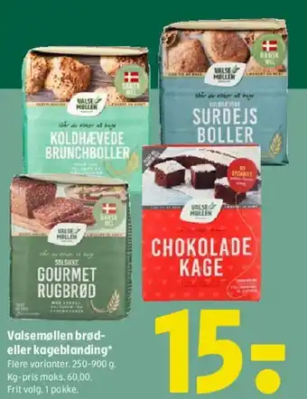 Coop 365 Valsemøllen brød- eller kageblanding tilbud