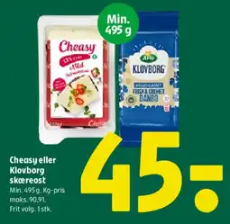 Coop 365 Cheasy eller Klovborg skæreost tilbud