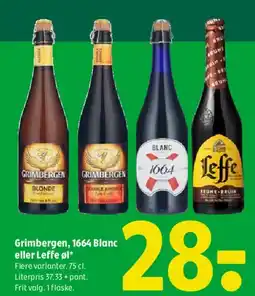 Coop 365 Grimbergen, 1664 Blanc eller Leffe øl tilbud
