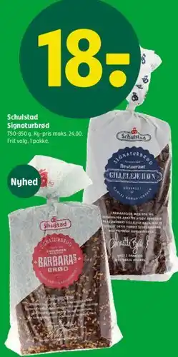 Coop 365 Schulstad Signaturbrød tilbud