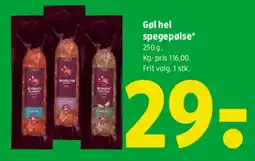 Coop 365 Gøl hel spegepølse tilbud