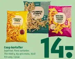 Coop 365 Coop sprøde fiskeportioner eller fiskefileter tilbud