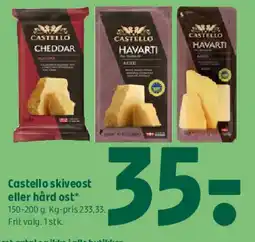 Coop 365 Castello skiveost eller hård ost tilbud