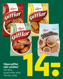Coop 365 Pågen Gifflar eller Vanillas tilbud