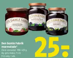 Coop 365 Den Gamle Fabrik marmelade tilbud