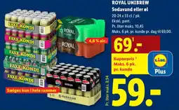 Lidl ROYAL UNIBREW Sodavand eller øl tilbud