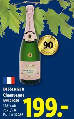 Lidl BISSINGER Champagne brut rose tilbud
