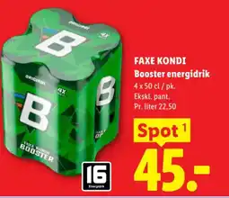 Lidl FAXE KONDI Booster energidrik tilbud