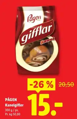Lidl PÅGEN Kanelgifler tilbud