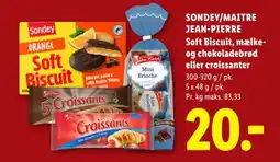 Lidl SONDEY/MAITRE JEAN-PIERRE Soft biscuit, mælke- og chokoladebrød eller croissanter tilbud