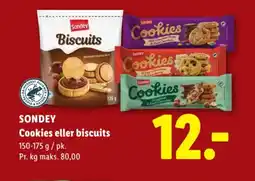 Lidl SONDEY Cookies eller biscuits tilbud