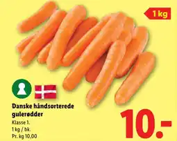 Lidl Danske håndsorterede gulerødder tilbud