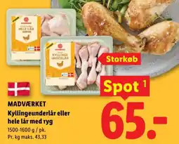 Lidl MADVÆRKET Kyllingeunderlår eller hele lår med ryg tilbud