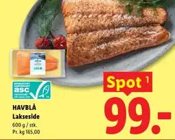 Lidl HAVBLÅ Lakseside tilbud
