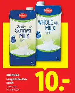 Lidl MILBONA Langtidsholdbar mælk tilbud