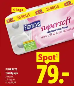 Lidl FLORALYS Toiletpapir tilbud