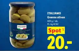 Lidl ITALIAMO Grønne oliven tilbud