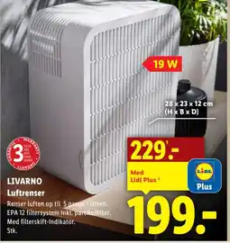 Lidl LIVARNO Luftrenser tilbud