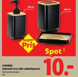 Lidl LIVARNO Sæbeskål, krus eller sæbedispenser tilbud