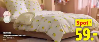 Lidl LIVARNO Sengesæt af mikrofibersatin tilbud