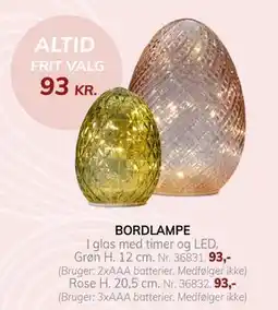 Daells Bolighus BORDLAMPE tilbud