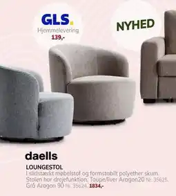 Daells Bolighus LOUNGESTOL tilbud