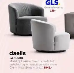 Daells Bolighus LÆNESTOL tilbud