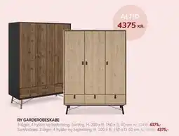 Daells Bolighus RY GARDEROBESKABE tilbud