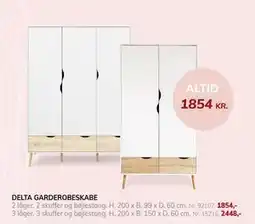 Daells Bolighus DELTA GARDEROBESKABE tilbud