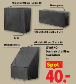 Lidl LIVARNO Overtræk til grill og havemøbler tilbud