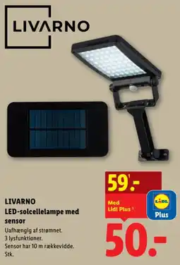 Lidl LIVARNO LED-solcellelampe med sensor tilbud
