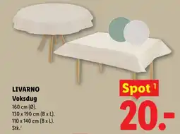 Lidl LIVARNO Voksdug tilbud