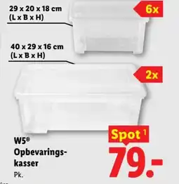 Lidl W5 Opbevarings- kasser tilbud