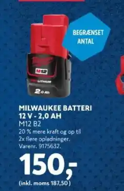 Davidsen Milwaukee batteri tilbud