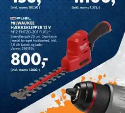 Davidsen Milwaukee hækkeklipper 12 v tilbud