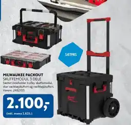 Davidsen MILWAUKEE PACKOUT SKUFFEMODUL 3 DELE tilbud