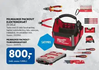 Davidsen Milwaukee packout elektrikersæt tilbud