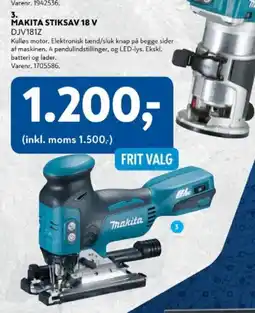 Davidsen Makita stiksav 18 v djv181z tilbud