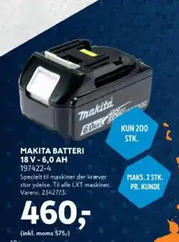 Davidsen Makita batteri tilbud