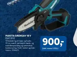 Davidsen Makita grensav 18 v duc101z tilbud