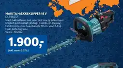 Davidsen Makita hækkeklipper 18 v duh601z tilbud